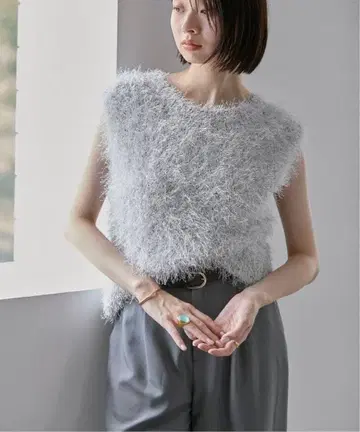 La Totalite 2WAY 라메 페더 니트