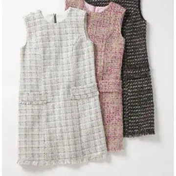 Mystrada 트위드 미니 원피스 화이트