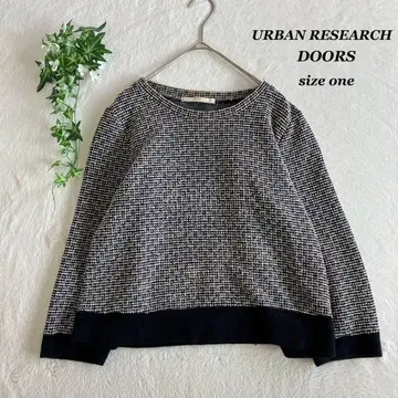 URBAN RESEARCH DOORS 니트 풀오버 트위드풍