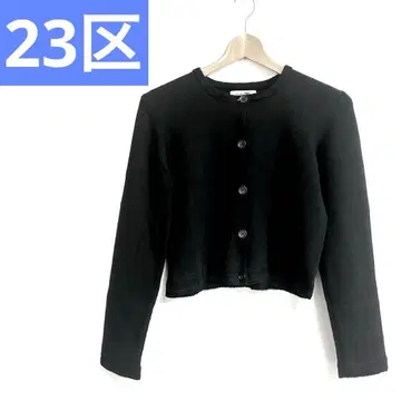 가디건 상의 긴팔 크루넥 38 사이즈 블랙 23구