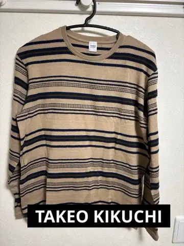 TAKEO KIKUCHI 스트라이프 긴팔 티셔츠