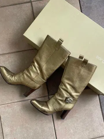 세르지오 로시 골드 롱 부츠