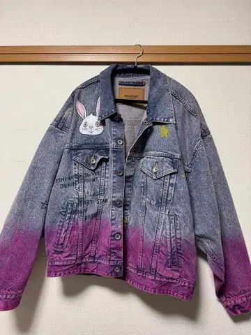 doublet 애니메이션 프린트 데님 자켓 M 사이즈