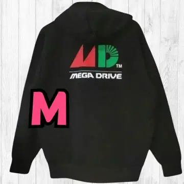 메가 드라이브 속기모 후드티 스티커 포함 M 사이즈
