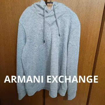 ARMANI EXCHANGE 그레이 후드티 트레이닝복 후드