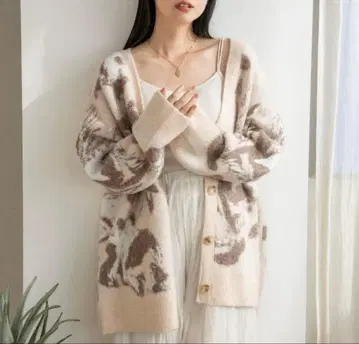 LOWRYSFARM 새상품 미사용 택 포함 기모우가라 가디건 LS