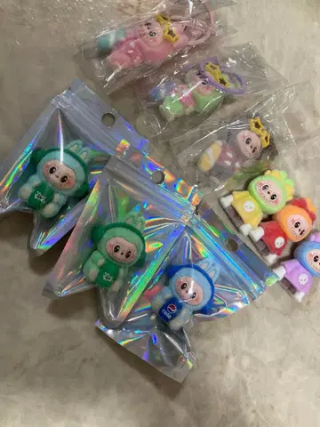 라부부 Labubu 키링 인기 스트랩 그레이