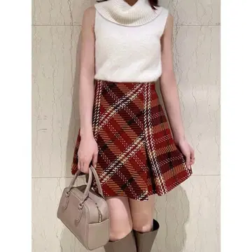 스나이델 로빙 체크 미니 스커트 0