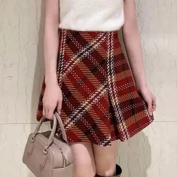 스나이델 로빙 체크 미니 스커트 레드 0 s 사이즈