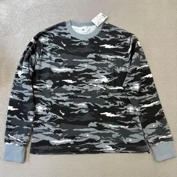 새상품, 미사용, 미착용 FTW 카모플라쥬 서멀 그레이&블랙 긴팔 L