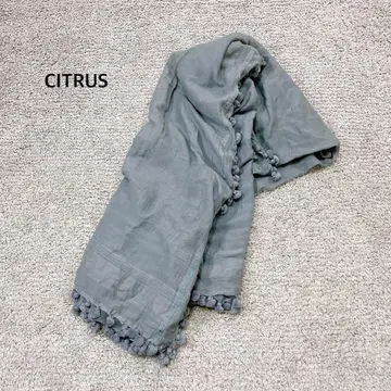 [ CITRUS ] 스톨 숄 그레이 코튼 실크