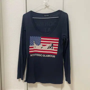 Hysteric Glamour 긴팔 T셔츠 미국 국기 디자인