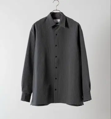 soerte Oversize L/S basic shirt 차콜 그레이