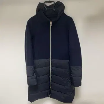 HERNO NUAGE 울 절개 다운 코트 네이비 44