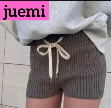 [ JUEMI ] 헤더 니트 쇼츠 카멜 새상품급