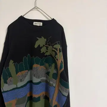 새상품급 빈티지 정원 울 니트