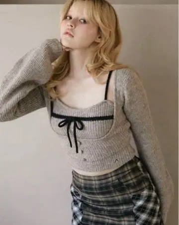 정품 Andmary 안드마리 Natalie ribbon set 모카