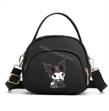 산리오 쿠로미 캐릭터 블랙 나일론 숄더백