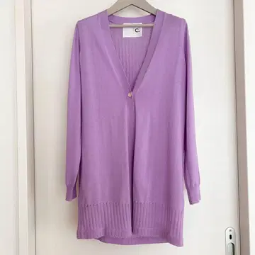 파스상파르 c+ 울 100% 롱 가디건 라벤더 계열 38