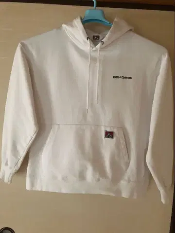 미사용 새상품 BEN DAVIS 화이트 후드 부착 후드티 L