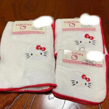 헬로키티 극세사 타월 3세트 후와모코 새상품 미사용