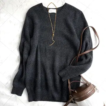 [ 에디피스 ] 캐시미어 니트 크루넥 하찌 루즈핏 그레이