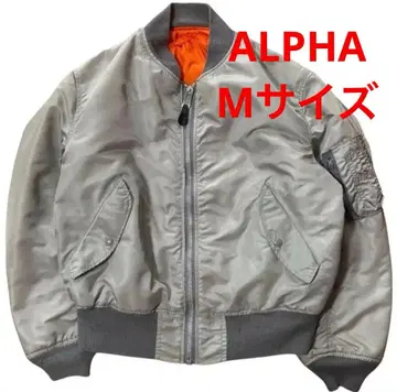 희귀 색상 실버 ALPHA 90s USA 제조 빈티지 MA-1 사이즈 M