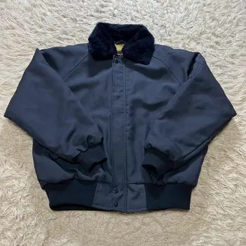 William Barry 블루종 플리스 보아 L 네이비