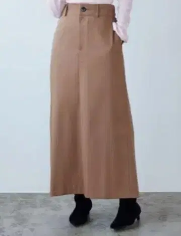 EMMEL REFINES EM 내로우 롱 스커트 브라운 M