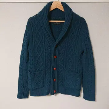 [ 새상품급 ] 남성용 비기 케이블 니트 가디건 M 그린