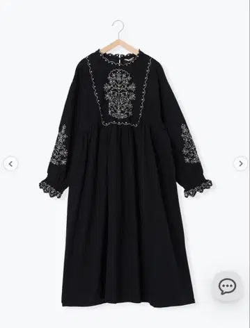 사만사 모스모스 [ S/M 사이즈 ] 배색 자수 원피스