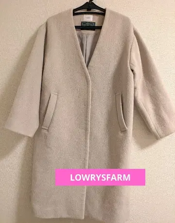 LOWRYS FARM 노카라 코트 베이지