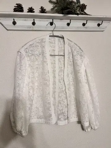 VERMEIL par iena 화이트 레이스 가디건