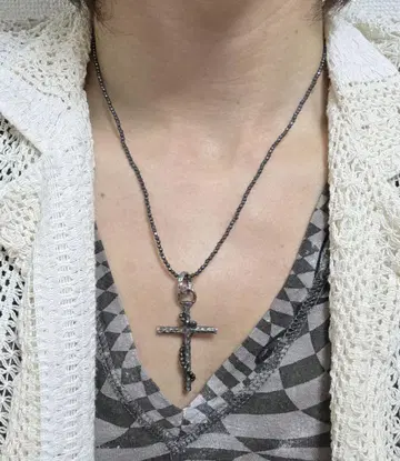 JOINT 실버 925 / 스피넬 콜라보 스네이크 십자가 목걸이