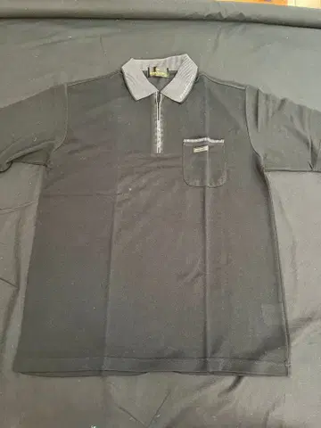 DUNLOP 지퍼 블랙 피케 셔츠 L 사이즈