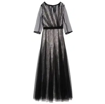 프레이 튤 레이스 드레스