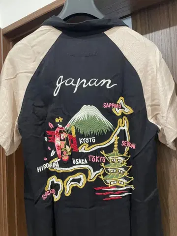 HOUSTON 자수 스카잔 일본 지도