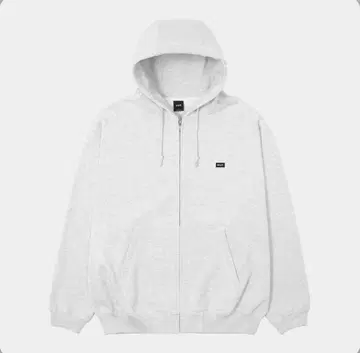 HUF 그레이 집업 후드티 S