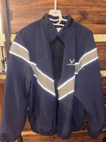 네이비 나일론 자켓 L 사이즈 반사재 포함