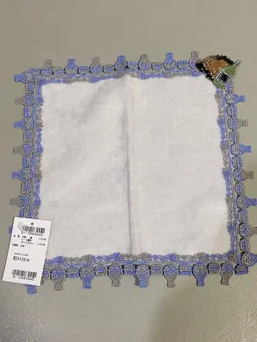 [ 미사용 새상품 ] 치카자와 레이스 타월 손수건 일본술 그레이