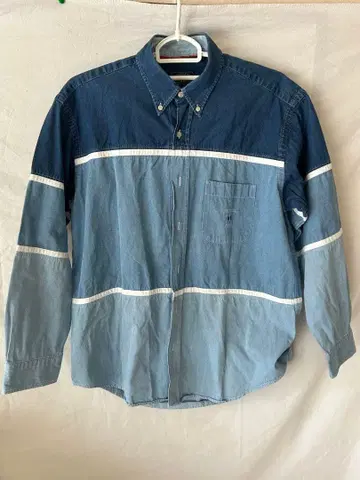 JEZEQUEL 데님 스트라이프 긴팔 셔츠 XL 사이즈