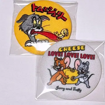 톰과 제리 시크릿 자수 캔뱃지 패브릭 캔뱃지 타피