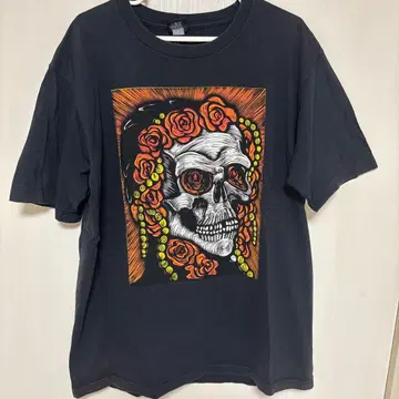 VOLCOM 스컬 장미 T셔츠