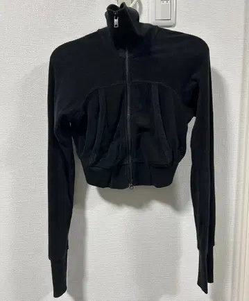 Y-3 크롭 후드티 XS/TP 블랙