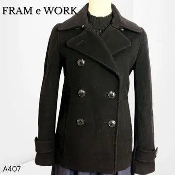 [ 프레임워크 ] 울 피코트 심플 고급 실루엣 블랙 ( M )