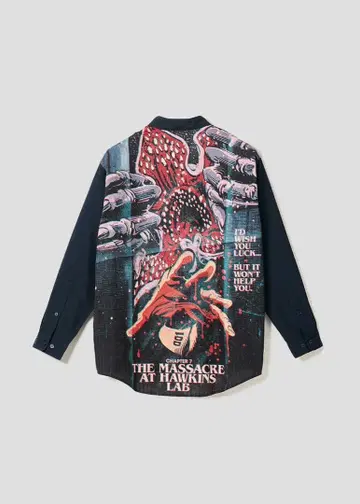 스트레인저 싱스 001 루즈핏 셔츠 남녀 공용 XL 새상품