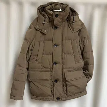 유니클로: 남성용 다운 자켓 : 후드 탈부착 OK: 더블 지퍼