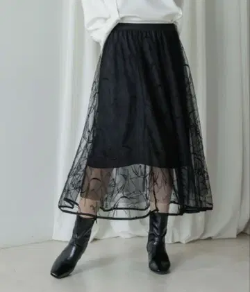 비침 레이스 롱 스커트 38 사이즈 부즈루드