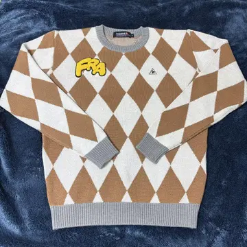 lecoq sportif 다이아몬드 패턴 스웨터 M
