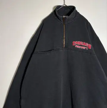 Uinon Line USA제 하프 지퍼 파이어맨 속기모 맨투맨